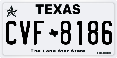 TX license plate CVF8186