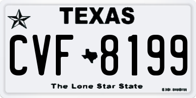 TX license plate CVF8199