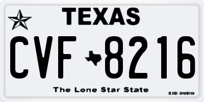 TX license plate CVF8216