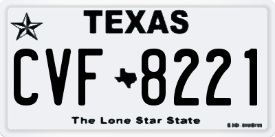 TX license plate CVF8221