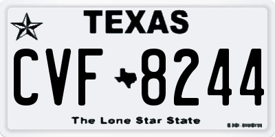 TX license plate CVF8244