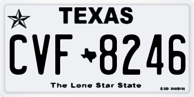 TX license plate CVF8246