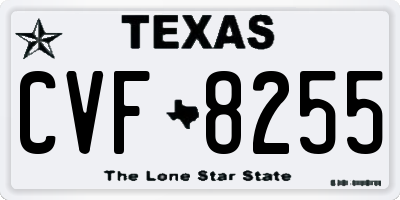 TX license plate CVF8255