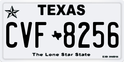 TX license plate CVF8256
