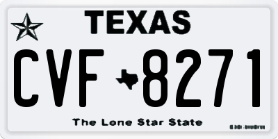 TX license plate CVF8271