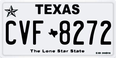TX license plate CVF8272