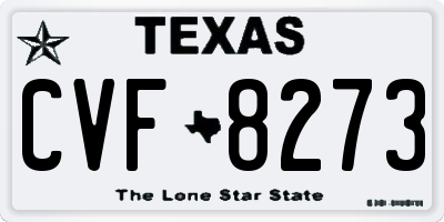 TX license plate CVF8273