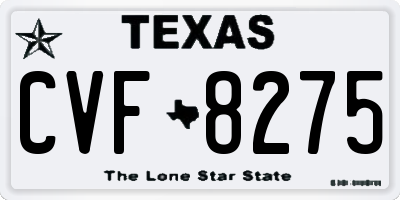 TX license plate CVF8275