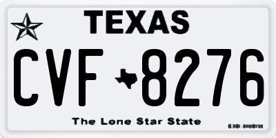 TX license plate CVF8276