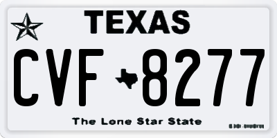 TX license plate CVF8277