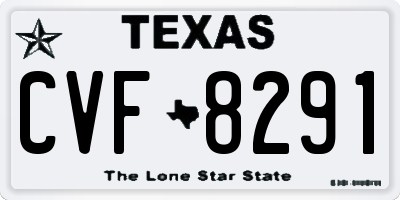 TX license plate CVF8291
