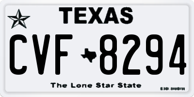 TX license plate CVF8294