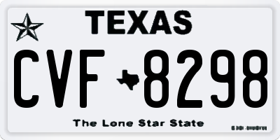 TX license plate CVF8298