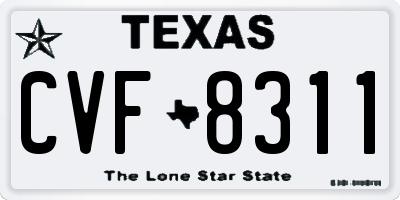 TX license plate CVF8311