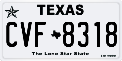TX license plate CVF8318