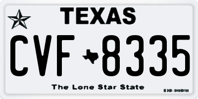 TX license plate CVF8335