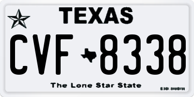 TX license plate CVF8338