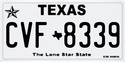 TX license plate CVF8339