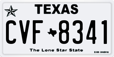 TX license plate CVF8341