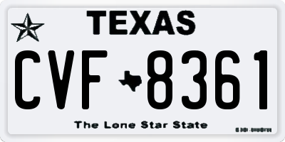 TX license plate CVF8361