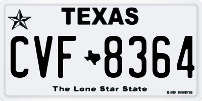 TX license plate CVF8364