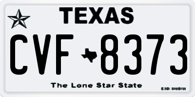 TX license plate CVF8373