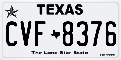 TX license plate CVF8376