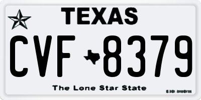 TX license plate CVF8379