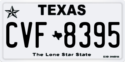 TX license plate CVF8395