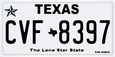 TX license plate CVF8397