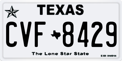 TX license plate CVF8429