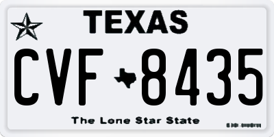 TX license plate CVF8435