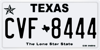 TX license plate CVF8444