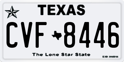 TX license plate CVF8446
