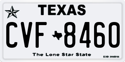 TX license plate CVF8460