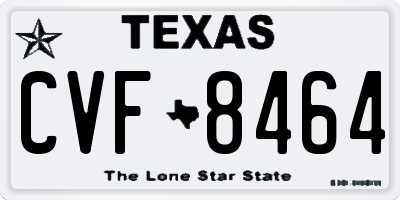 TX license plate CVF8464