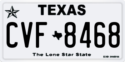 TX license plate CVF8468
