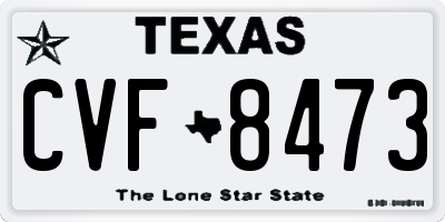 TX license plate CVF8473