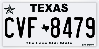 TX license plate CVF8479