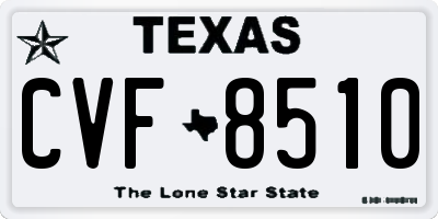 TX license plate CVF8510