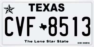 TX license plate CVF8513