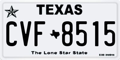 TX license plate CVF8515