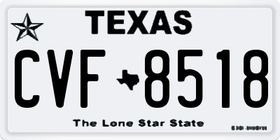 TX license plate CVF8518