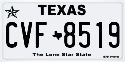 TX license plate CVF8519