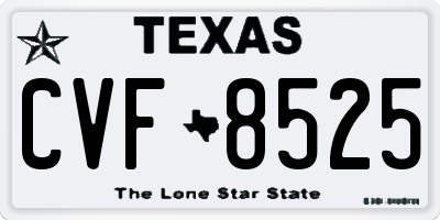 TX license plate CVF8525