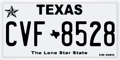 TX license plate CVF8528