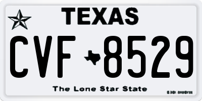 TX license plate CVF8529