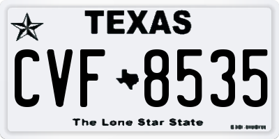 TX license plate CVF8535