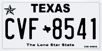 TX license plate CVF8541