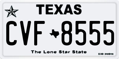 TX license plate CVF8555